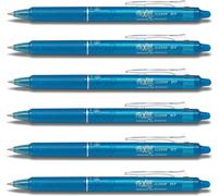 Lot de 6 stylos PILOT FRIXION CLICKER 07 Turquoise