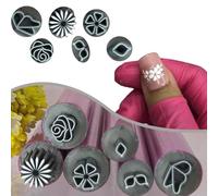 Lot de 6 stylos pour nail art - Graffiti - Motif floral/géométrie - Stylo à pointiller - Outil de manucure pour salon de manucure à la maison - Pour débutants et professionnels