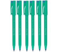 Lot De 6 Stylos Roller Bleus R50 À Pointe Fine Rembourrée 0,8 Mm Largeur De Trait 0,4 Mm 77 % Recyclé