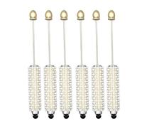 Lot de 6 stylos tactiles à pointe perlée avec stylo à bille lisse pour écrire des instruments d'écriture fluides pour les étudiants et les adultes