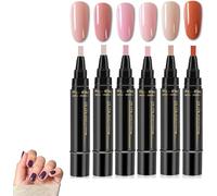 Lot de 6 stylos vernis à ongles, vernis gel 3 en 1, séchage rapide et sans UV, pour femmes et jeunes filles