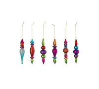 Lot de 6 Sujets de Noël "Color Pop" 16cm Multicolore Multicolore