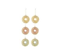 Lot de 6 Sujets de Noël "Donuts" 9cm Multicolore
