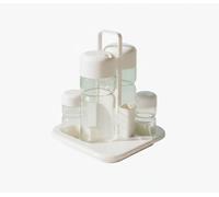 Lot de 6 supports à épices pour le sel, le poivre, le vinaigre, l'huile et les cure-dents