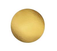 Lot de 6 Supports à Gâteaux Ronds - Carton Réversible Doré & Argent - Disque Diamètre 22 cm - Ustensile Pâtisserie Boulangerie - Cake Board