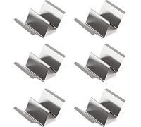 Lot de 6 supports à tacos en acier inoxydable avec poignée, chaque support peut contenir jusqu'à 2 tacos, four, grill et lave-vaisselle (lot de 6)