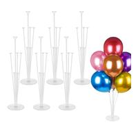 Lot de 6 supports de ballons de 70 cm - Bâtons transparents réutilisables pour table, décoration de bureau pour anniversaire et fête de mariage