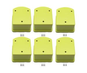 Lot de 6 supports de batterie compatibles avec les supports de batterie Ryobi 18 V à fixation murale, supports de piles portables, supports fixes réutilisables pour établi mural, poteaux en bois
