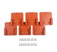 Lot de 6 supports de batterie pour Ridgid 18 V et pour outils AEG 18 V, station de rangement murale pour perceuse sans fil, étagère de rangement d'atelier de garage, support en plastique jaune