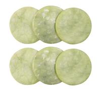 Lot de 6 supports de colle pour extensions de cils, pierre de jade, support de colle pour cils, support de base pour extension de cils, plateau de palette de colle pour nail art