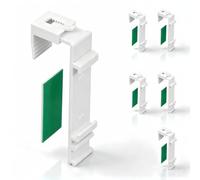 Lot de 6 supports de fixation pour stores Klemmfix compatibles Jour Nuit - Installation sans intrusion sur les fenêtres et les portes de balcon, compatible avec les guides, plastique durable avec