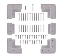 Lot de 6 supports de montage de panneau solaire en ABS sans perçage pour toit de bateau de camping-car, design déflecteur de vent, gris avec vis
