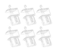 Lot de 6 supports de montage pour filet de tamis d'aquarium - Multifonction - Acrylique transparent - Clip de support pour couvercle d'aquarium