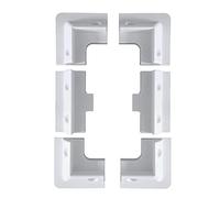 Lot de 6 supports de montage rectangulaires pour panneau solaire - Blanc - Pour cadre en bois - Pour caravanes, camping-cars, bateaux, abris de jardin, caravanes, capots - Résistant aux UV - Blanc