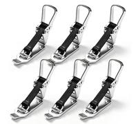 Lot de 6 supports de pelle, fermeture à serrage de 80 mm avec bande élastique, porte-balai, support de pelle pour barres de toit, porte-hache, roulement de fermeture pour remorque, camion, engin de