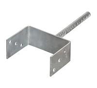 Lot de 6 supports de poteau galvanisés - 14 x 6 x 30 cm - En forme de Y - Piquet d'ancrage de clôture - Pour jardin, terrasse, fondation