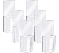 Lot de 6 supports de télécommande en acrylique transparent pour support mural