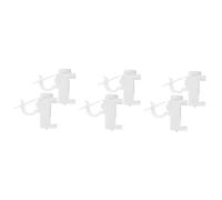 Lot de 6 supports de tringle à rideaux réglables à clipser, sans perçage, sans clous, supports de rideaux faciles à installer, supports de barre transversale en polypropylène blanc