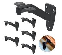 Lot de 6 supports d'escalier noirs pour main courante