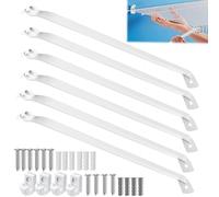 Lot de 6 supports d'étagère antirouille avec accessoires de montage Kit complet sans revêtement érosion pour revêtement époxy solide