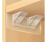 Lot de 6 supports d'étagère prêts à l'emploi, design triangulaire solide, supports muraux pour armoire