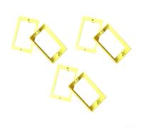 Lot de 6 supports d'extension muraux compatibles avec interrupteurs à bascule et prises de courant standard pour câblage de nouveaux bâtiments (jaune)