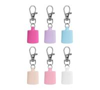 Lot de 6 supports flexibles en silicone pour gloss à lèvres avec fermoirs métalliques Design compact pour baume à lèvres sécurisé en déplacement, a, Taille unique