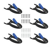 Lot de 6 supports muraux en forme de tête de mort de style européen pour cerf, mule, antilope - Acier carbone robuste avec protection en silicone