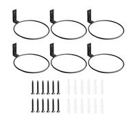 Lot de 6 supports muraux en métal pour pot de fleurs d'intérieur | Pour maison, bureau, ferme, balcon, salon, salle de bain, toilettes, escalier