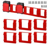 Lot de 6 supports muraux pour batteries Einhell Power X-Change 18 V, avec 12 vis, pas de batterie