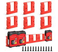 Lot de 6 supports muraux pour batteries Einhell Power X-Change 18 V, support de station d'accueil, support mural pour batterie 18 V, support de batterie avec 12 vis, support de batterie pour fixation