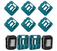 Lot de 6 Supports muraux pour Makita Batterie 18 V, pour Batterie pour Makita 18 V, pour Bl1860, Bl1850, Bl1840, Bl1830 (avec 12 vis, Pas de Batterie)