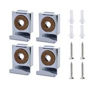 Lot de 6 supports muraux pour miroir avec chevilles et vis, support de miroir avec vis, sans cadre, pour miroir lourd, verre dans les salles de bains et les toilettes