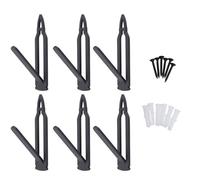 Lot de 6 supports muraux robustes en acier au carbone antirouille pour cerf, mule, antilope, petit gibier, affichage intérieur et extérieur