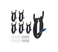 Lot de 6 supports muraux robustes en acier au carbone pour trophées de cerf, mule et antilope crâne - Style rustique en bois de cerf avec sili