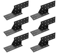 Lot de 6 supports pour poutres en bois, ancrages pour poutres, support pour poutres, supports de poteaux en bois, connecteurs pour poutres en bois, panne pour ponts de construction, bandes de lattes