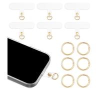 Lot de 6 supports universels pour chaîne de téléphone portable, en plastique souple de qualité supérieure avec anneaux à ressort en métal, ultra fins et durables pour smartphones, comme lanière ou