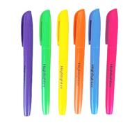 Lot de 6 surligneurs fluorescents à séchage rapide avec pointe ciselée pour la prise de notes et la planification du calendrier