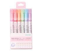 Lot de 6 surligneurs incurvés | Marqueurs de formes amusants pour adultes, adolescents et enfants | Pour la fabrication de cartes, l'écriture, le dessin, l'apprentissage et les projets artistiques