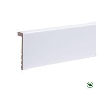 Lot de 6 surplinthes médium (mdf) revêtues blanc satiné 2400 x 130 x 16 mm PEFC 70% FORESTEA Dimensions : 2400 mm x 130 mm x 16 mm
