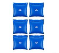 Lot de 6 systèmes de poids de bâche de piscine en PVC avec crochets, compatible avec les dimensions et styles de couverture de piscine commun hors sol (30 x 30 cm)