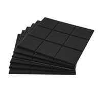 Lot de 6 tableaux mémo en feutre - Grand tableau d'affichage autocollant avec stylo à dessin - Pour murs en métal, murs en bois, murs en PVC (noir)