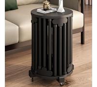 Lot de 6 tabourets empilables en bois avec roulettes silencieuses à 360° - Tabourets gigognes polyvalents pour salle à manger, chambre à coucher, salon et table d'appoint de canapé