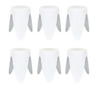 Lot de 6 Tabourets Empilables "Eve" 46cm Blanc