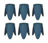 Lot de 6 Tabourets Empilables "Eve" 46cm Bleu Canard