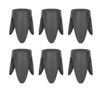 Lot de 6 Tabourets Empilables "Eve" 46cm Gris