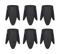 Lot de 6 Tabourets Empilables "Eve" 46cm Noir