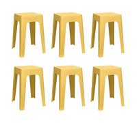 Paris Prix Tabourets Spectra empilables 47 cm Lot de 6 Jaune