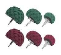 Lot de 6 tampons à récurer non tissés pour perceuse abrasive (3vert, 3rouge)