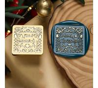 Lot de 6 tampons de cire en forme de sapin de Noël et flocon de neige - Tête amovible en laiton pour enveloppes, invitations, emballages de vin, cartes de vœux, mariage